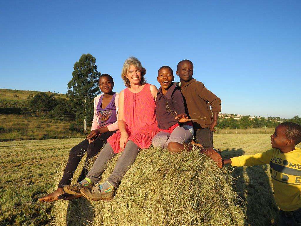 Michelle with some of the Children